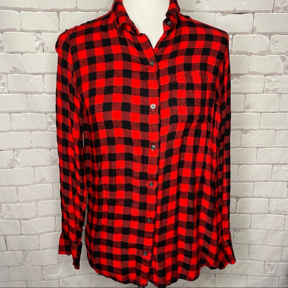 Old Navy Classic Red & Black Flannel Size XS